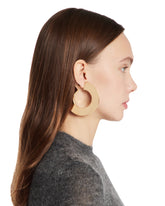 Gold Blade Hoop Earrings | PDP | Antonia