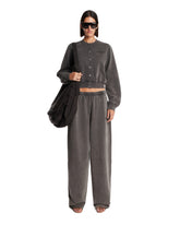 Gray Wide-Leg Sweatpants | PDP | Antonia