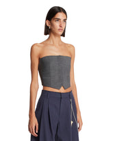 Gray Melange Wool-Blend Sleeveless Vest | PDP | Antonia