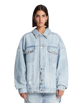 Blue Oversized Trucker Jacket | PDP | Antonia