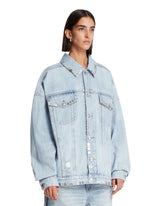 Blue Oversized Trucker Jacket | PDP | Antonia