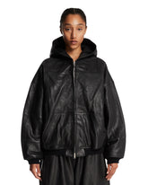 Black Biker Jacket with Hood | PDP | Antonia