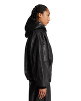 Black Biker Jacket with Hood | PDP | Antonia