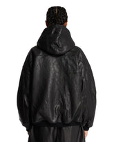 Black Biker Jacket with Hood | PDP | Antonia