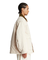 White Padded Worker Jacket | PDP | Antonia