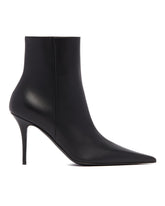 Black Barbara 90 Leather Ankle Boots | PDP | Antonia