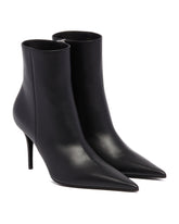 Black Barbara 90 Leather Ankle Boots | PDP | Antonia