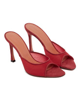 Red Fabric Alexa Slippers | PDP | Antonia