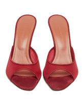 Red Fabric Alexa Slippers | PDP | Antonia