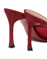 Red Fabric Alexa Slippers | PDP | Antonia