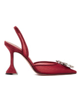 Burgundy Begum Mesh Pumps | PDP | Antonia