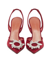 Burgundy Begum Mesh Pumps | PDP | Antonia