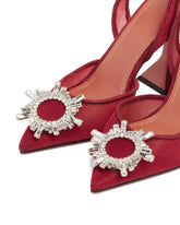 Burgundy Begum Mesh Pumps | PDP | Antonia