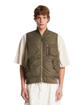 Green Nylon Flight Vest | PDP | Antonia