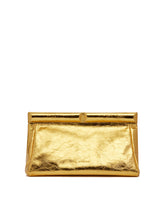 Gold Leather Clutch | PDP | Antonia