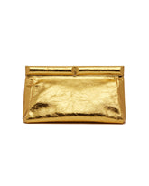 Gold Leather Clutch | PDP | Antonia