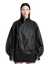 Black Leather Bomber | PDP | Antonia