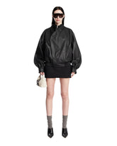 Black Leather Bomber | PDP | Antonia