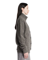 Gray V-Neck Cardigan | PDP | Antonia