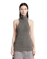 Gray Knit Sleeveless Top | PDP | Antonia