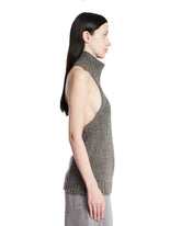 Gray Knit Sleeveless Top | PDP | Antonia
