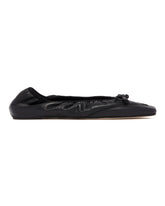 Black Camilla Leather Ballet Flats | PDP | Antonia