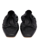 Black Camilla Leather Ballet Flats | PDP | Antonia