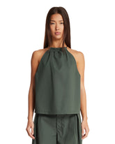 Green Jewel Neck Top | PDP | Antonia