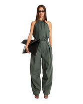 Green Jewel Neck Top | PDP | Antonia