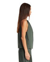 Green Jewel Neck Top | PDP | Antonia