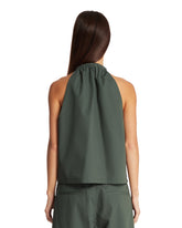 Green Jewel Neck Top | PDP | Antonia