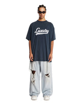 T-Shirt Luxury Script Oversize Blu | PDP | Antonia