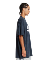 Blue Luxury Script Oversized T-Shirt | PDP | Antonia