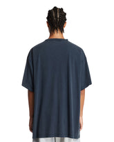 Blue Luxury Script Oversized T-Shirt | PDP | Antonia