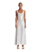 Light Gray Viscose Sequin Dress | PDP | Antonia