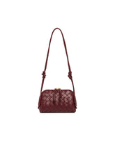 Burgundy Intrecciato Concert Clutch | PDP | Antonia