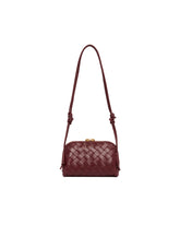 Burgundy Intrecciato Concert Clutch | PDP | Antonia