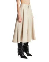 Gray Cotton and Silk Twill Culottes | PDP | Antonia