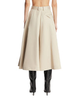 Gray Cotton and Silk Twill Culottes | PDP | Antonia