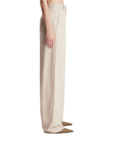 Beige Silk and Viscose Pants | PDP | Antonia