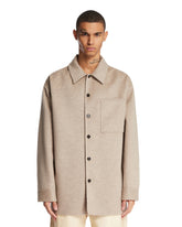 Overshirt In Lana e Cashmere Beige | PDP | Antonia