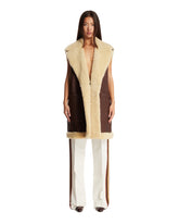 Brown Long Leather Gilet - Bottega Veneta women | PLP | Antonia
