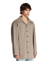 Gray Cotton Twill Overshirt | PDP | Antonia