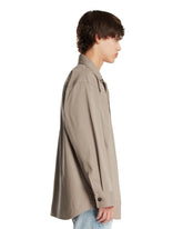 Gray Cotton Twill Overshirt | PDP | Antonia