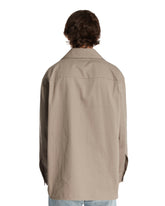 Gray Cotton Twill Overshirt | PDP | Antonia