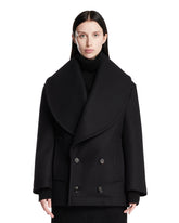 Black Double-Breasted Coat | PDP | Antonia