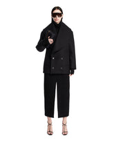 Black Double-Breasted Coat | PDP | Antonia