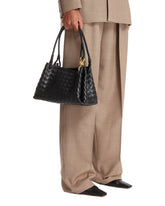 Black Leather Parachute Bag | PDP | Antonia