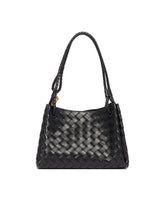 Black Leather Parachute Bag | PDP | Antonia