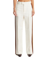 White Side Stripe Trousers | PDP | Antonia